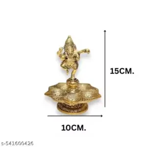 Standing Ganesh Deepak with 5 Oil Holders – Panchmukhi Diya